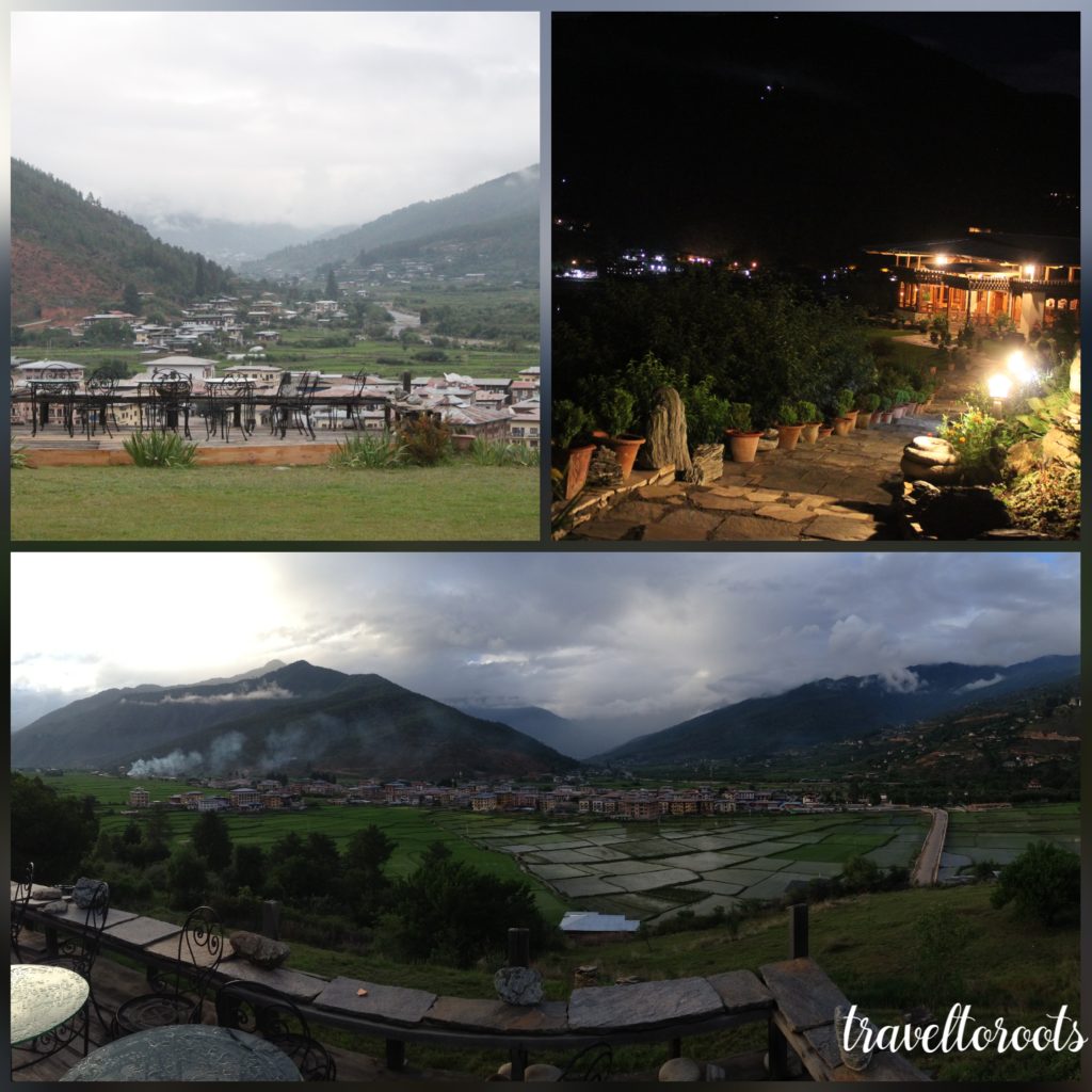 View from Gangtey Palace Hotel, Paro Bhutan