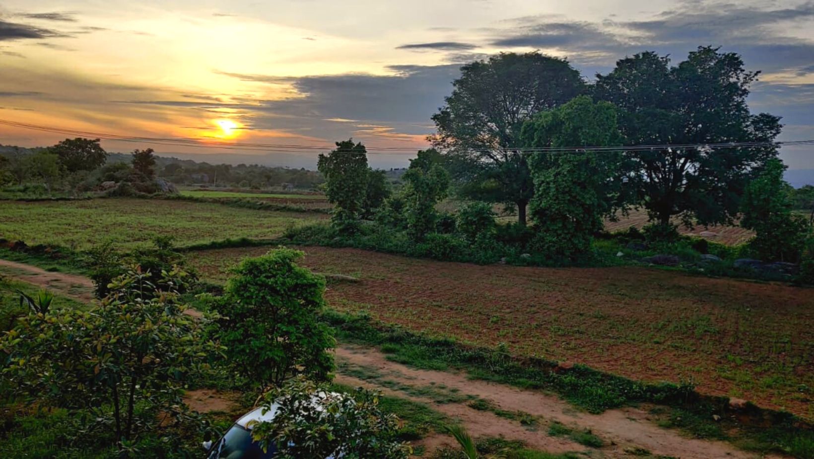 Sun rise from front balcony